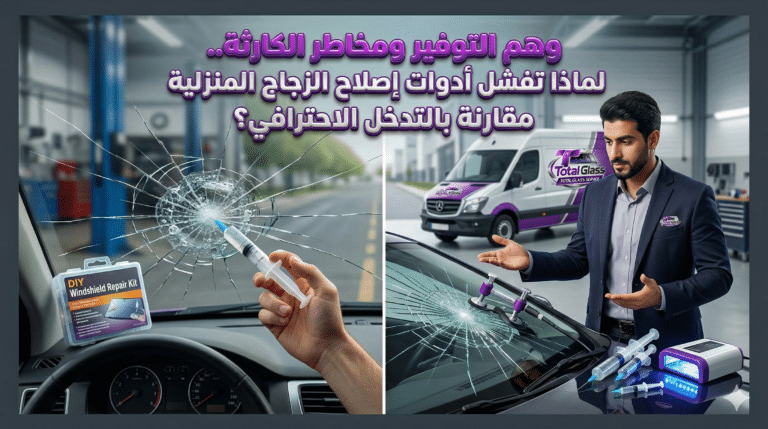مخاطر استخدام أدوات منزلية في تصليح شروخ زجاج السيارة