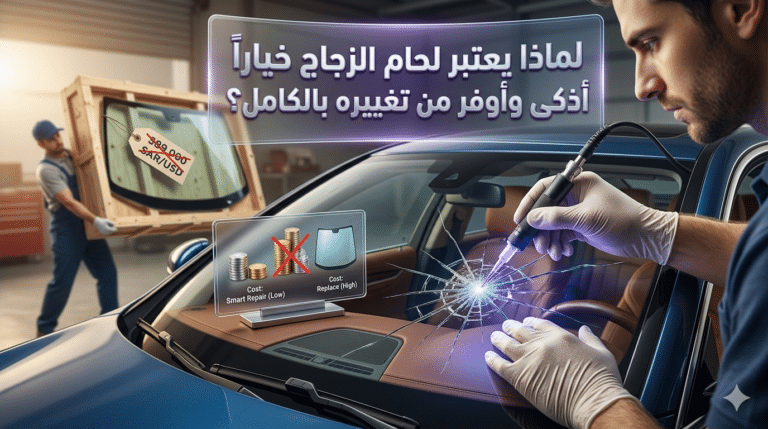 مقارنة التكلفة بين اصلاح كسر زجاج السيارة والتغيير